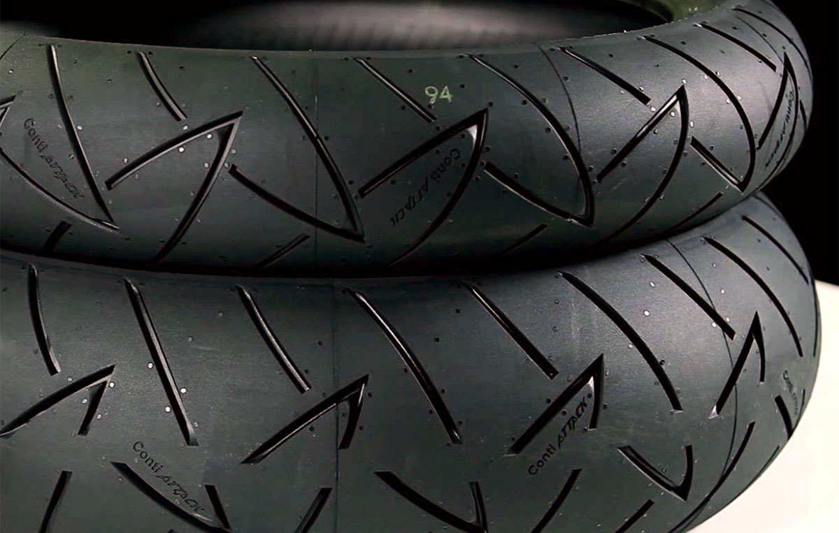 Tire Type: Street Continental Conti Road Attack 2 EVO Hyper Sport Touring Tire Position: Front Load Rating: 59 Tire Application: Touring Speed Rating: V 110/80R-19 Tire Construction: Radial 02443660000 Rim Size: 19 Front Tire Size: 110/80-19 