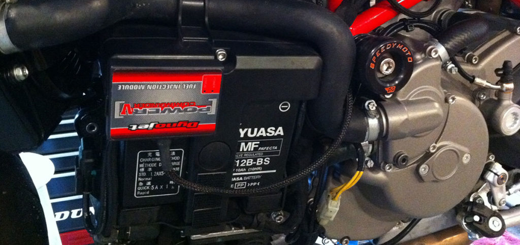 Ducati 848 DynoJet Power COmmander V Installation Location