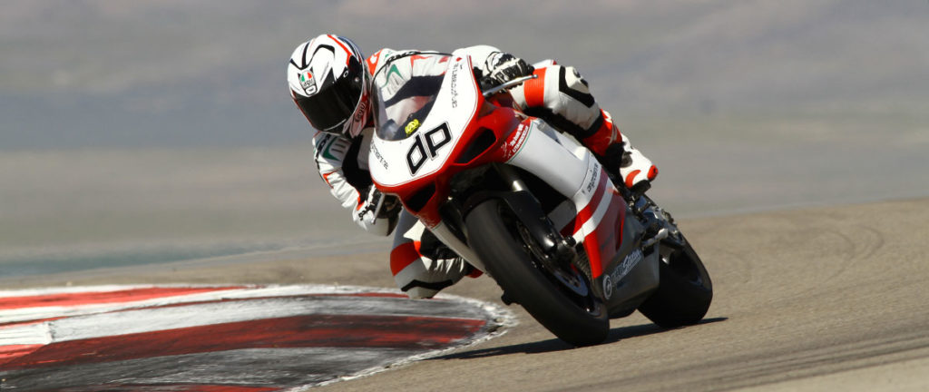 Ducati 848 Superbike Pirelli Diablo Race Track Corner Tire Review Test
