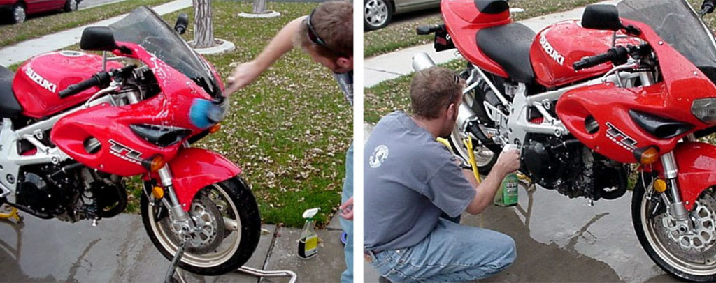 How to wash a motorcycle